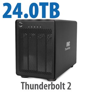 24TB OWC ThunderBay 4, four-drive HDD with dual Thunderbolt 2 ports, RAID 5 Solution